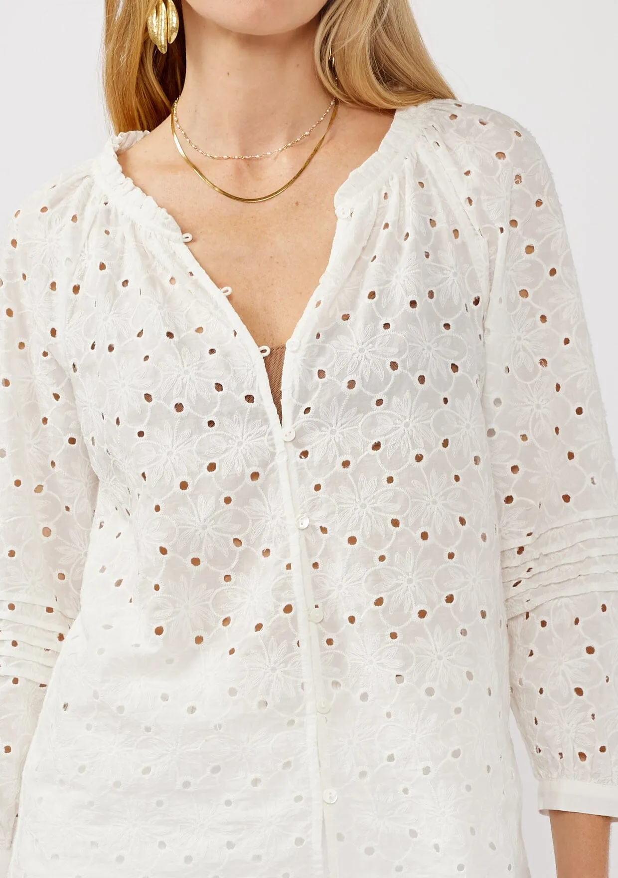 Catch The Breeze Eyelet Blouse