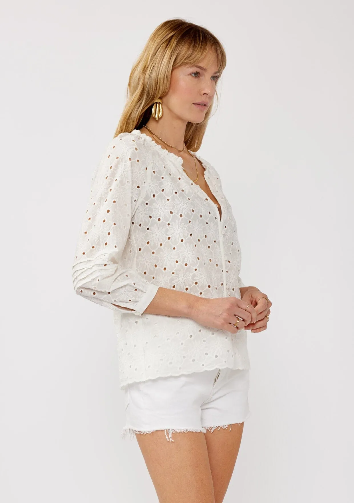Catch The Breeze Eyelet Blouse