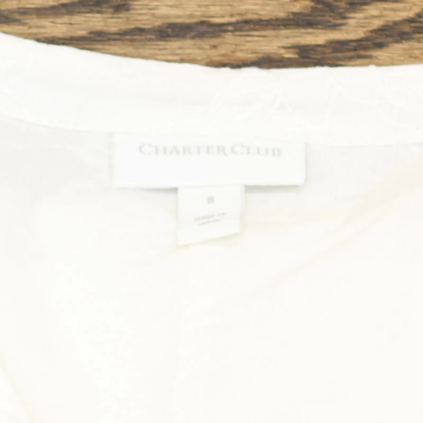 Charter Club Women's Cotton Eyelet Flounce Wrap Dress Bright White 8