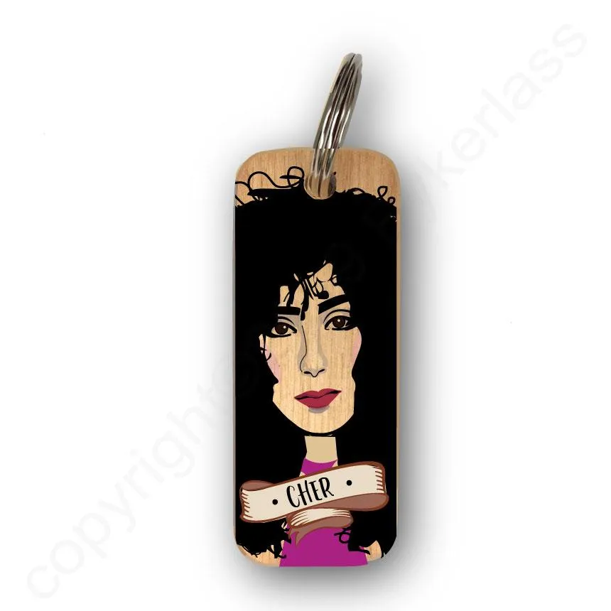 Cher Wooden Keyring