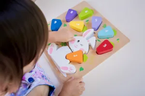 Chunky Wooden Puzzle - 123 Carrot