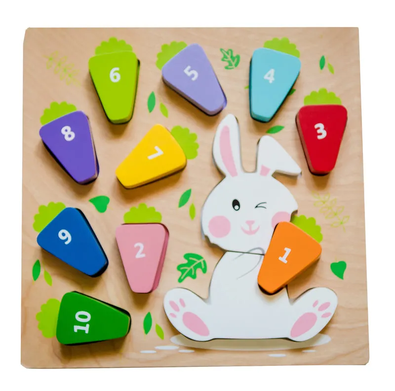 Chunky Wooden Puzzle - 123 Carrot