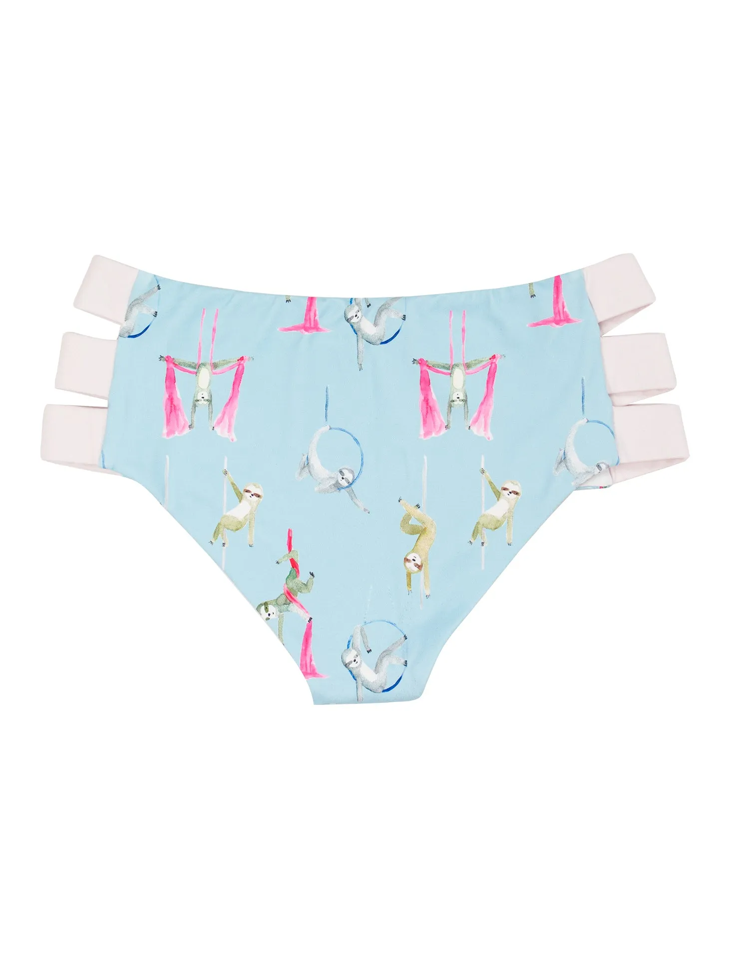 Circus Sloths Strappy Side Shorts