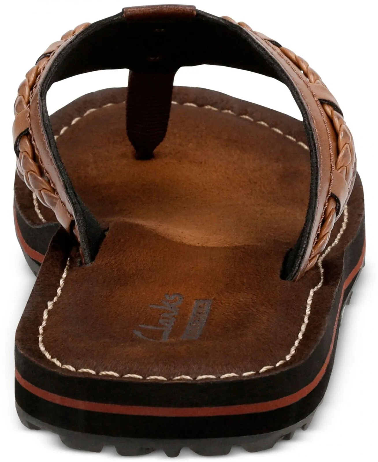 Clarks Women's Fenner Nerice Flip Flop 26125111 Honey Brown 8M