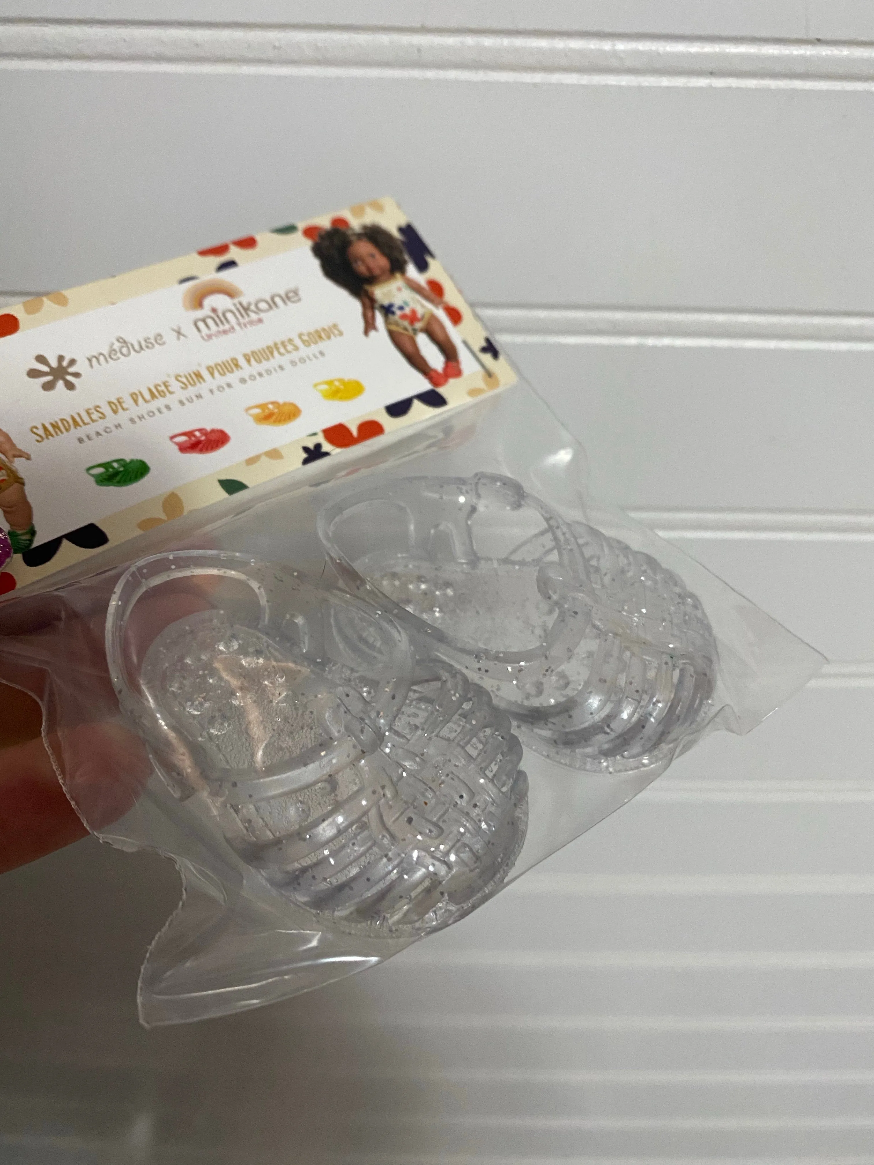 Clear sparkle jelly shoes - Minikane rts