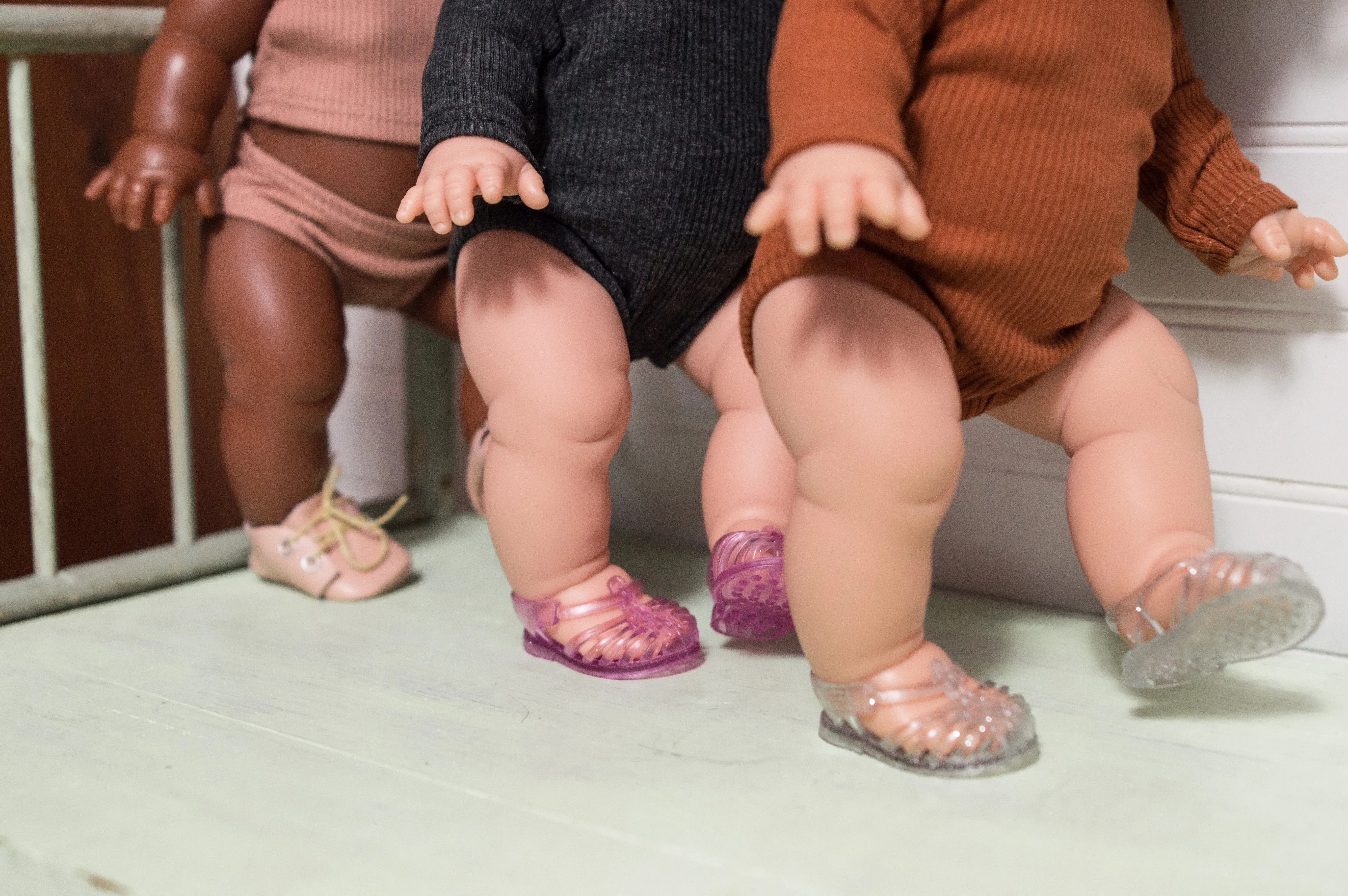 Clear sparkle jelly shoes - Minikane rts