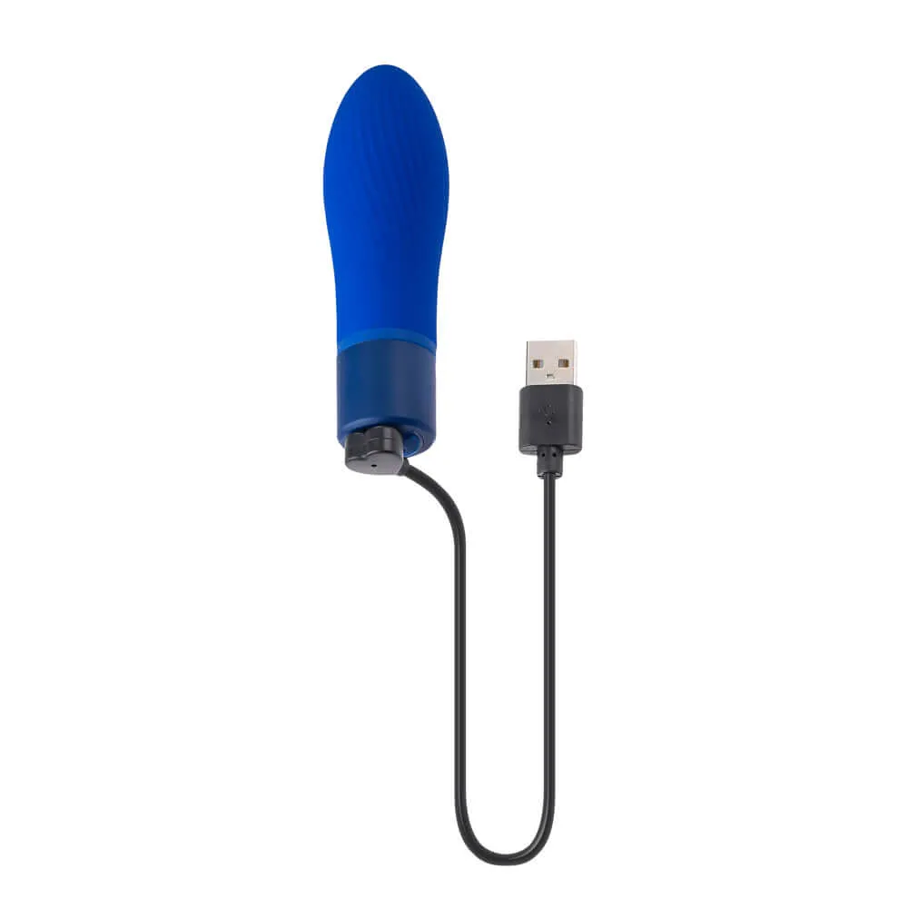 Cobalt Cutie: Powerful Textured Bullet Vibrator for Intense Pleasure