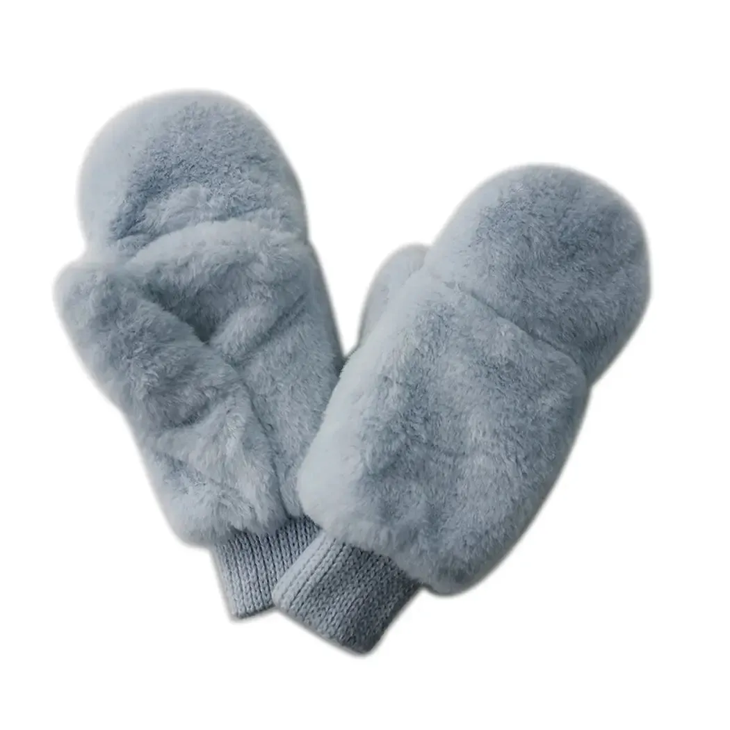Copy of Fuzzy Mittens Grey
