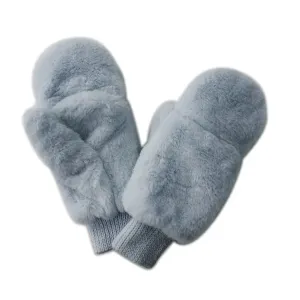 Copy of Fuzzy Mittens Grey