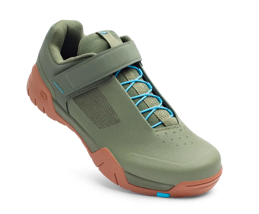 Crank Brothers Mallet E SpeedLace Men's Clipless Shoe - Green/Blue/Gum , Size 10.5