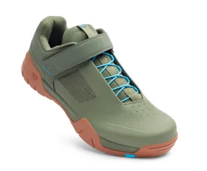 Crank Brothers Mallet E SpeedLace Men's Clipless Shoe - Green/Blue/Gum , Size 10.5