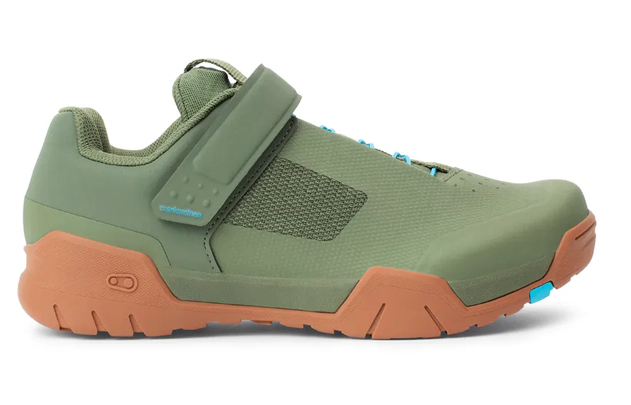 Crank Brothers Mallet E SpeedLace Men's Clipless Shoe - Green/Blue/Gum , Size 10.5