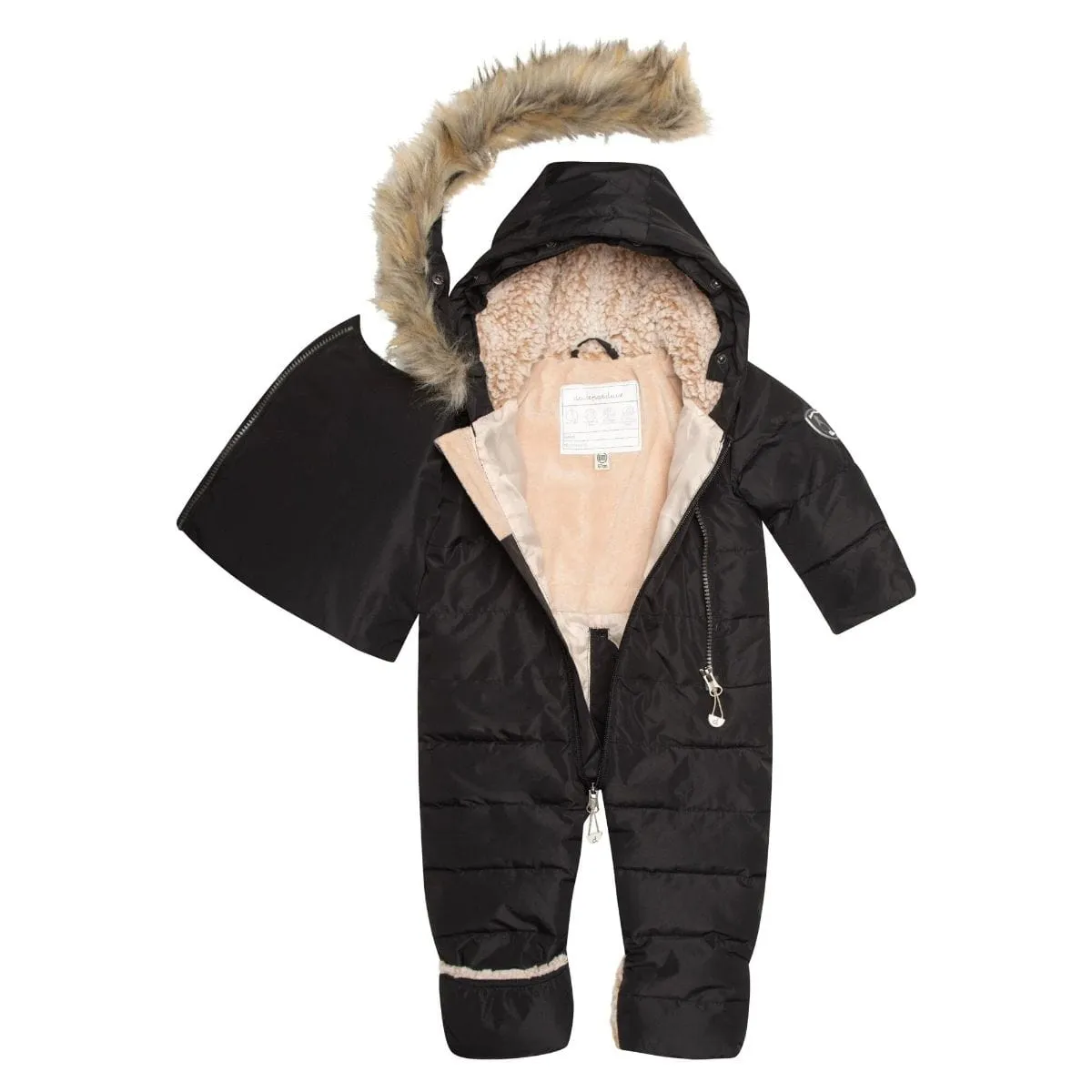 Deux Par Deux One-Piece Baby Snowsuit - Anthracite