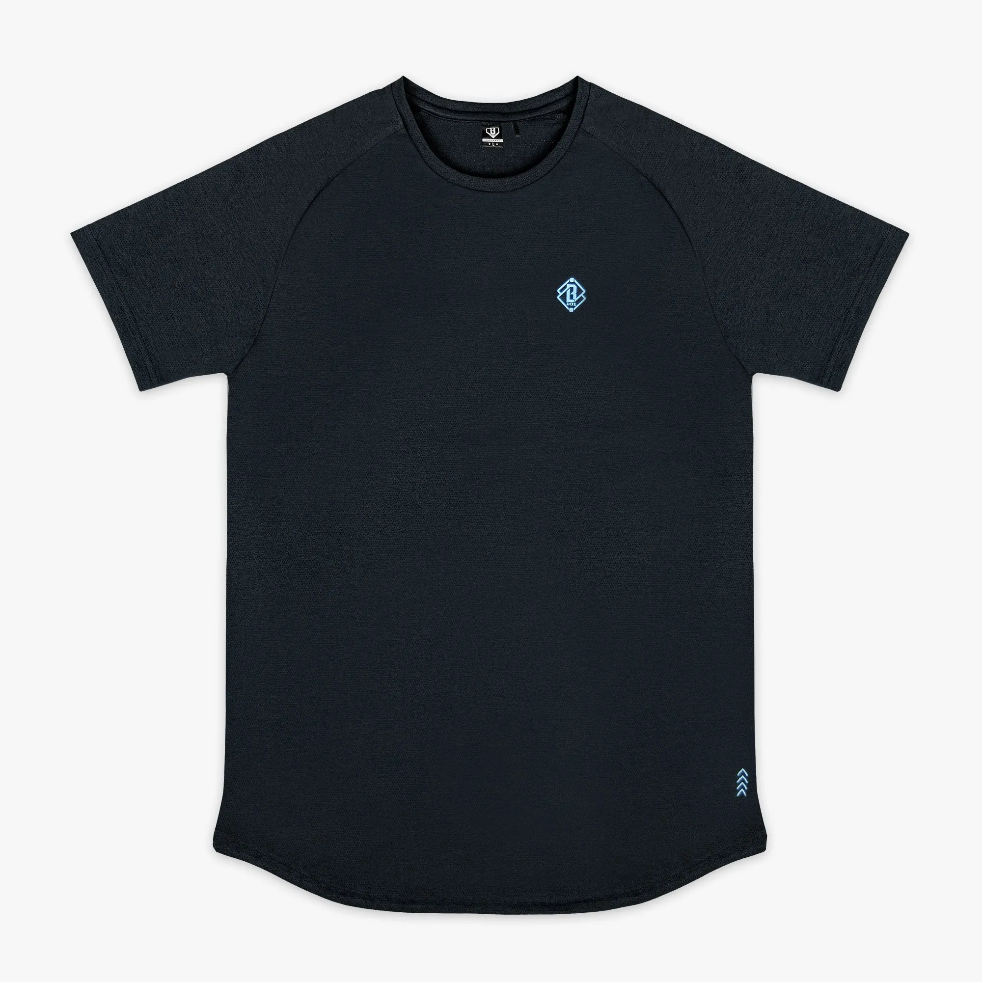 Diamond Tech Tee - Black/Light Blue