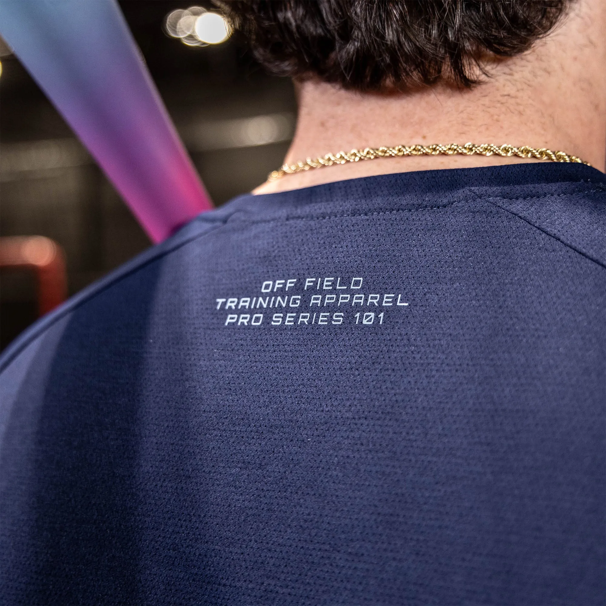 Diamond Tech Tee - Navy/Light Blue