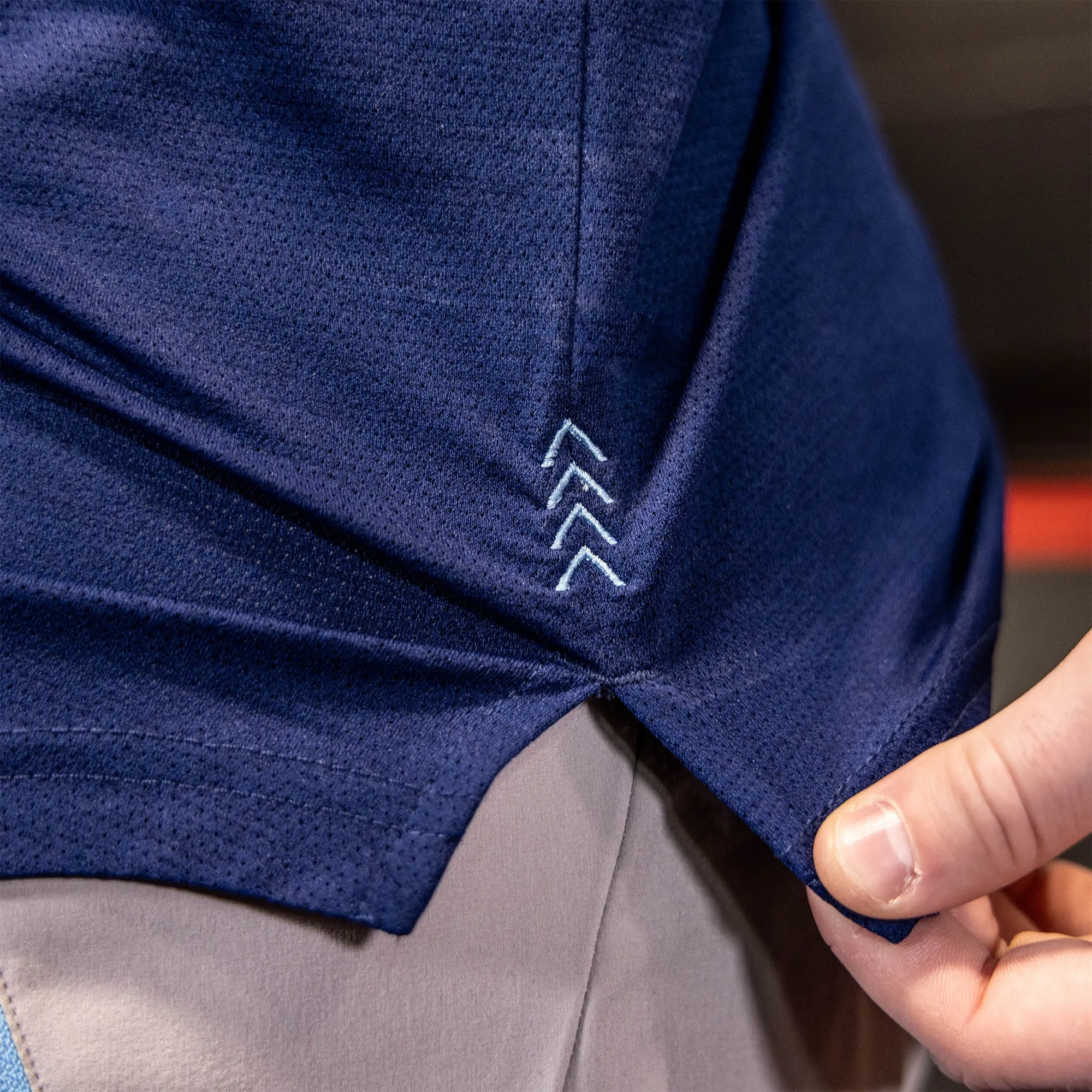 Diamond Tech Tee - Navy/Light Blue