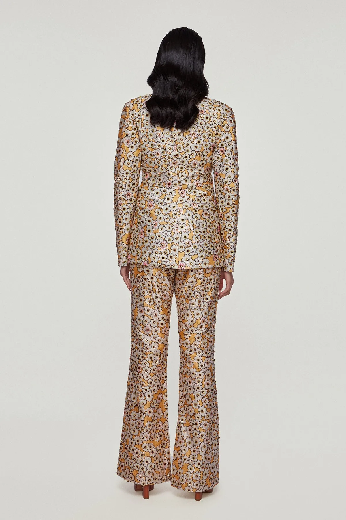 Divergence Yellow Printed and Embellished Pant Suit