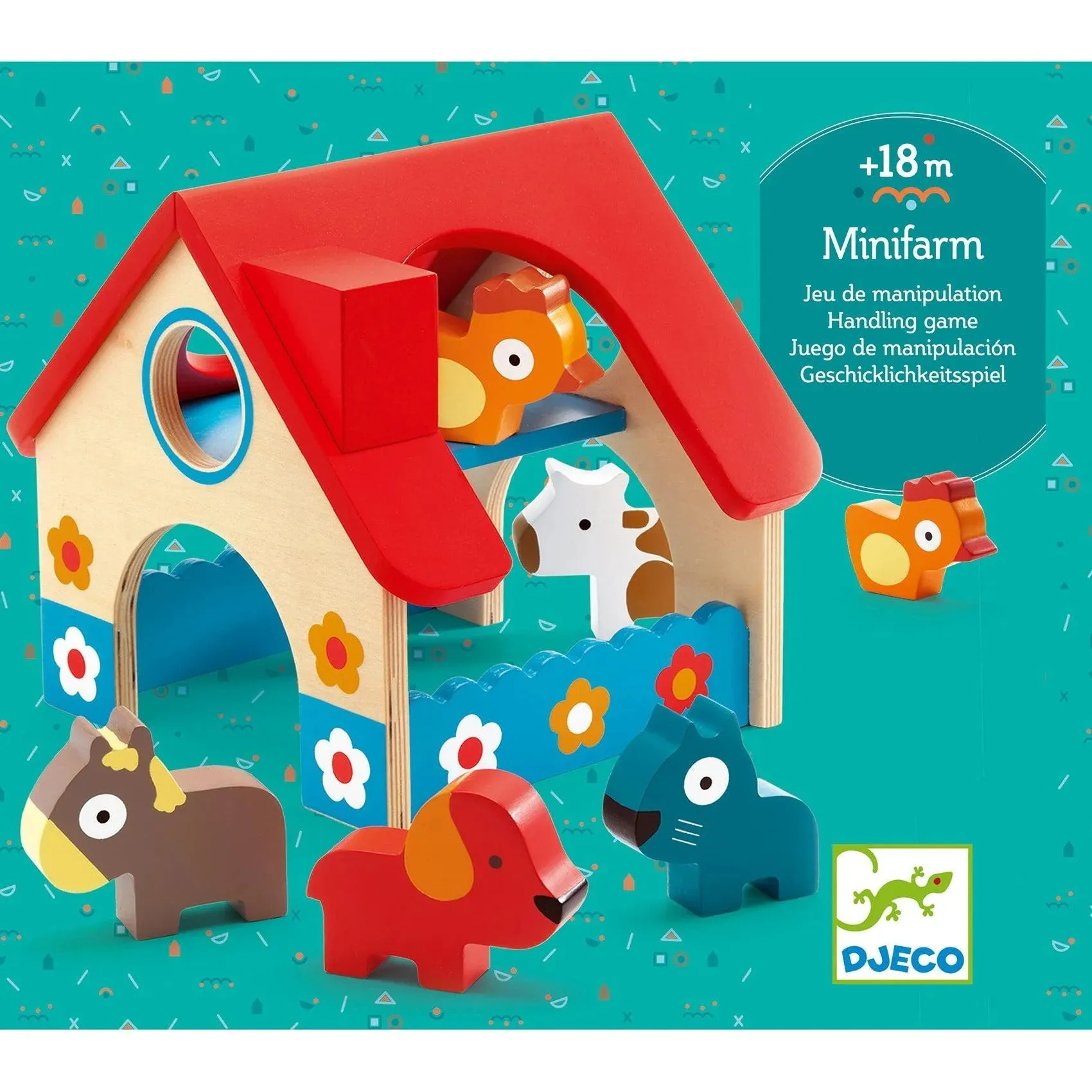 DJECO Early Learning MiniFarm Wooden Set