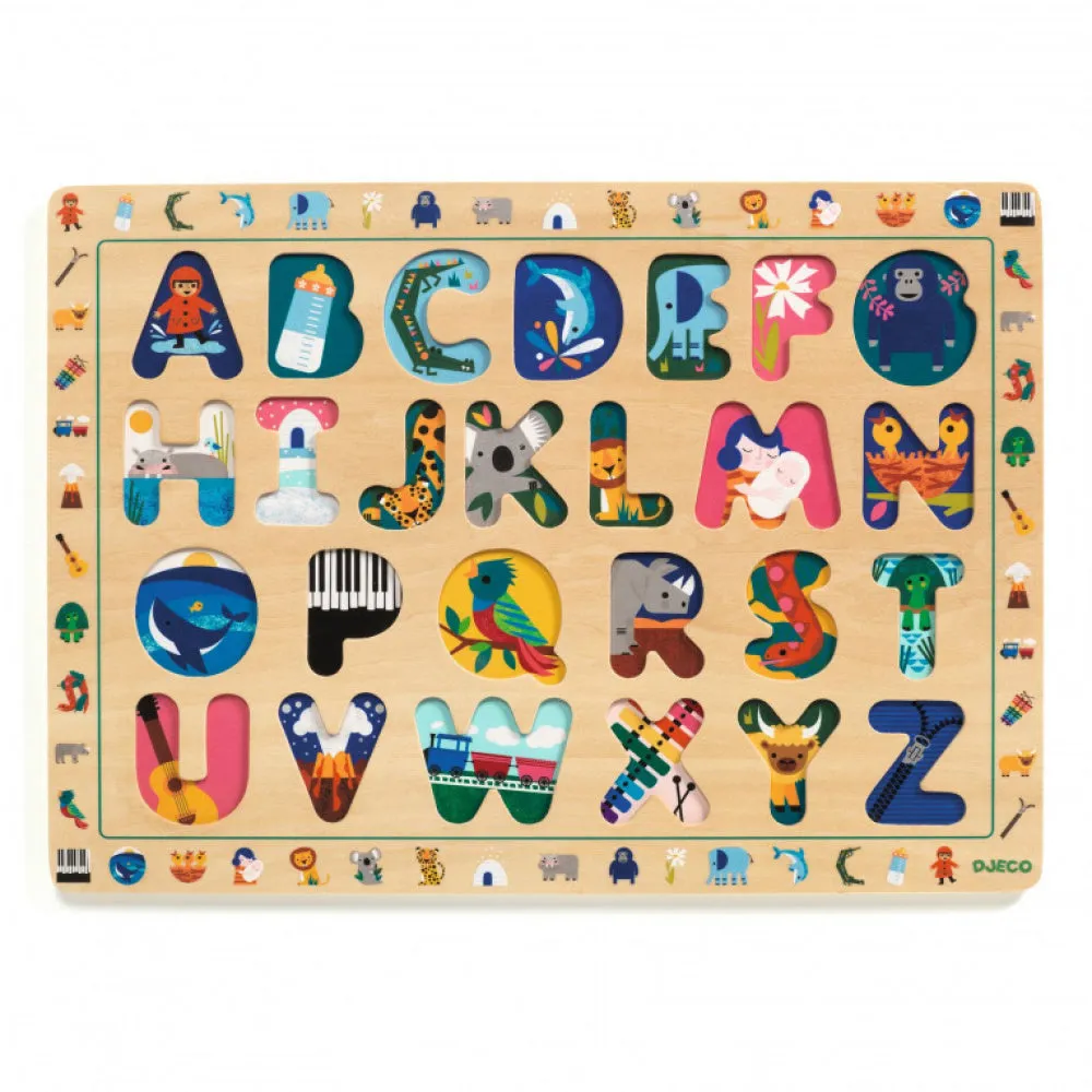 DJECO Wooden Puzzle ABC