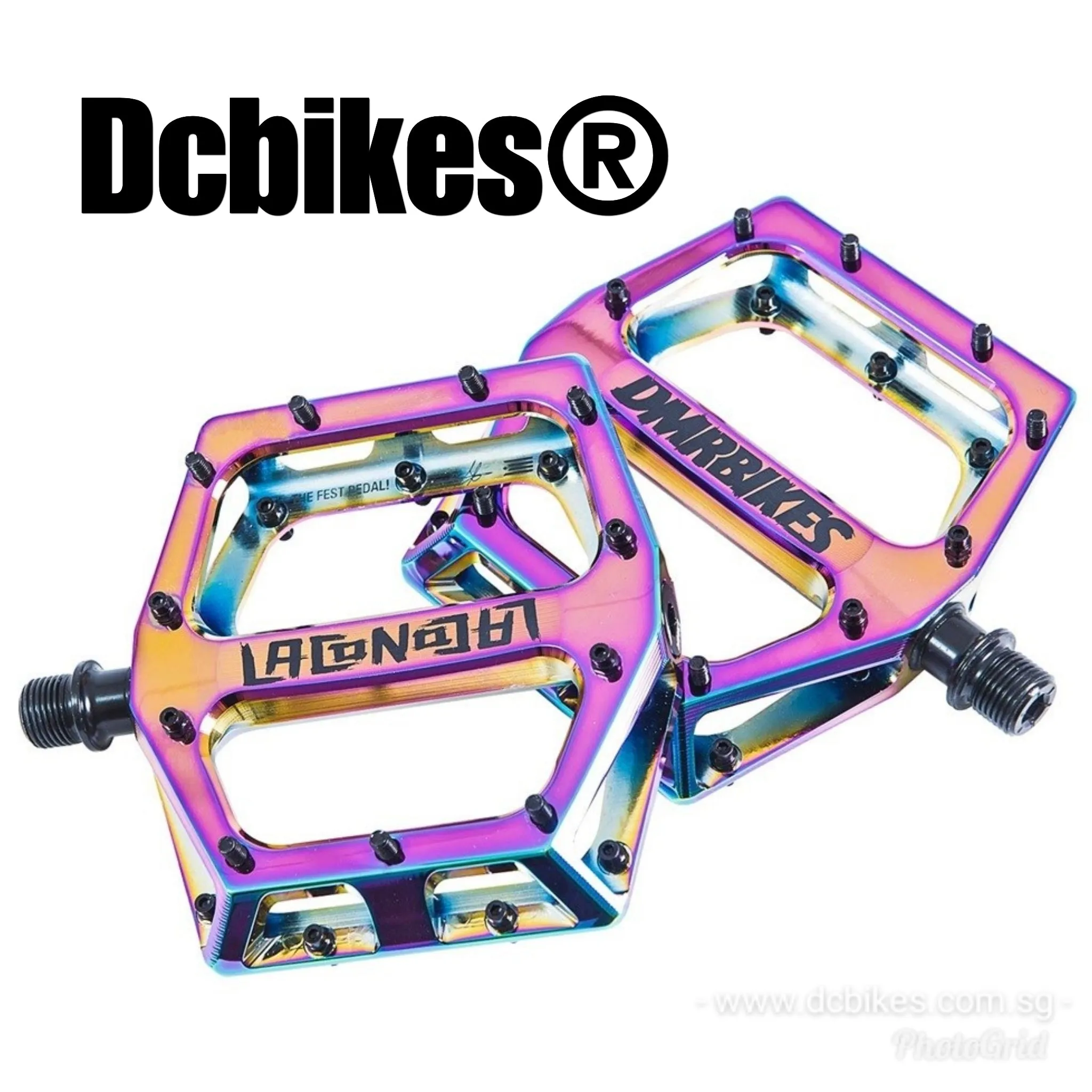 DMR Oil Slick Vault Andreu Lacondeguy Signature Rainbow Edition MTB Flat Pedals