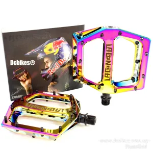 DMR Oil Slick Vault Andreu Lacondeguy Signature Rainbow Edition MTB Flat Pedals