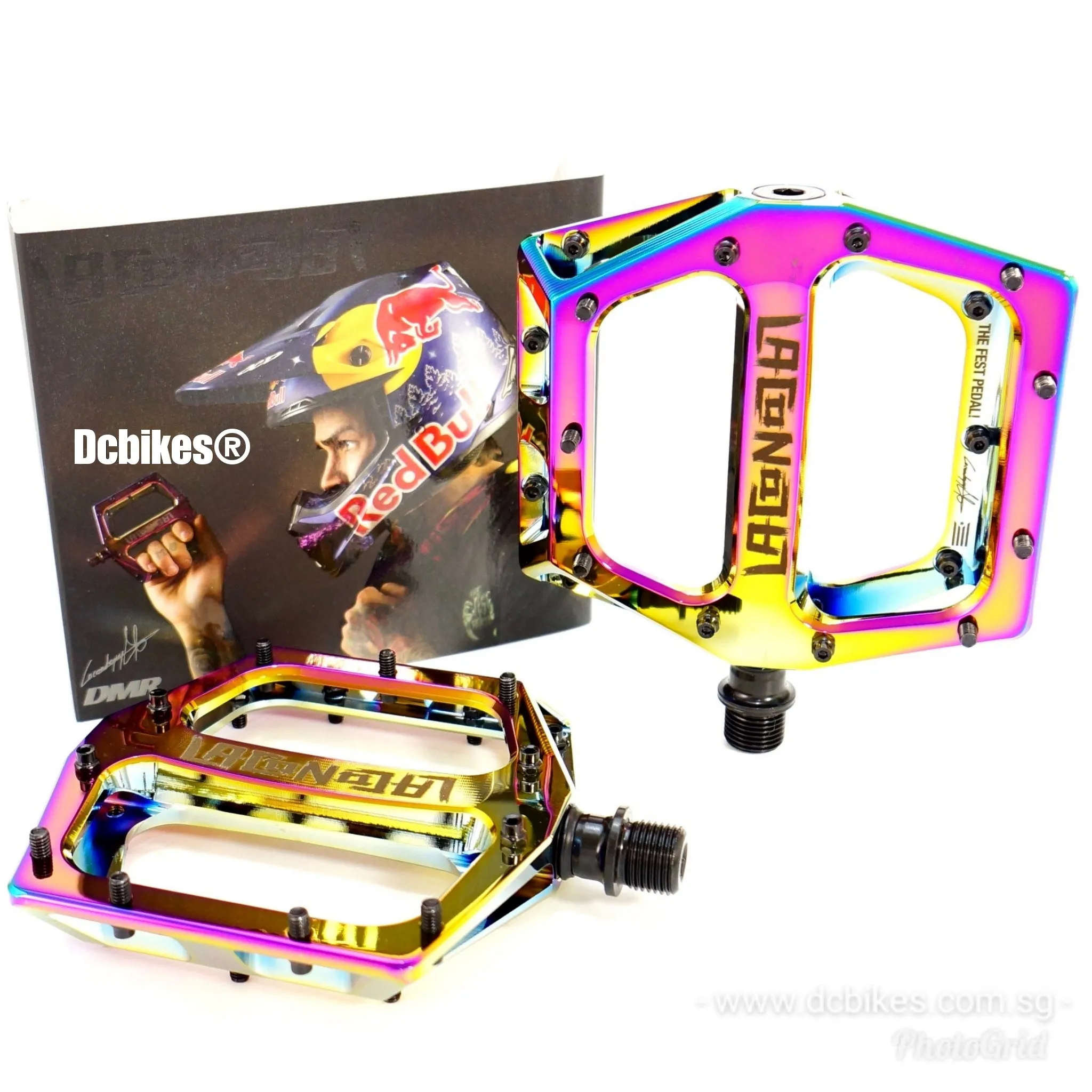 DMR Oil Slick Vault Andreu Lacondeguy Signature Rainbow Edition MTB Flat Pedals