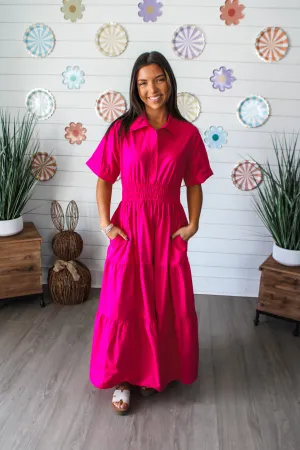Dress To Impress Maxi • Hot Pink