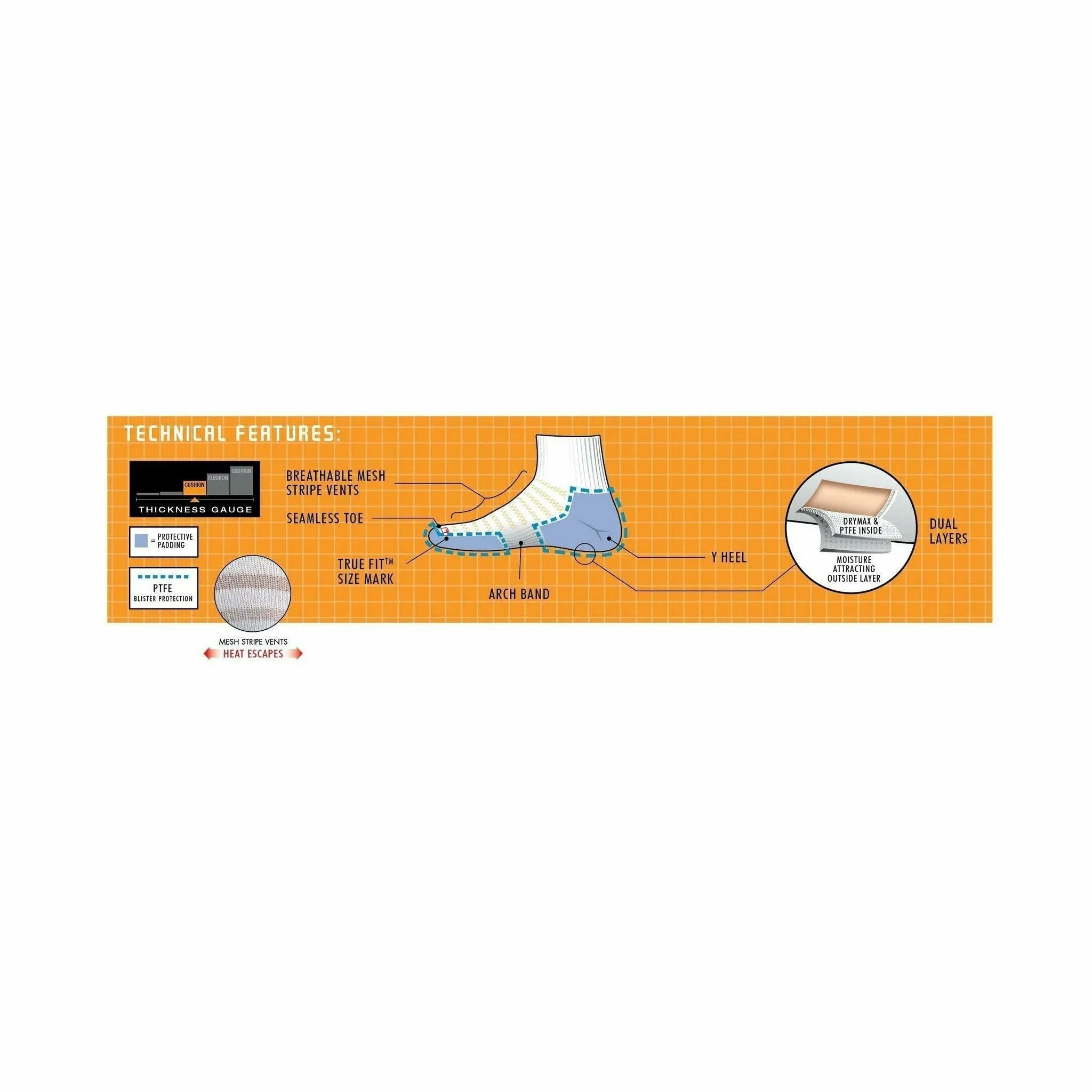 Drymax Extra Protection Hot Weather Running Mini Crew Socks