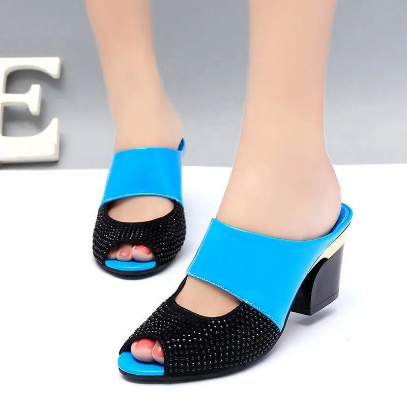Fashion Women Leather Sandals Sexy Peep Toe Cut Out High Heels