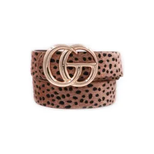 Faux fur CG buckle belt