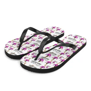 Flamingo Fiber Artist Flip-Flops