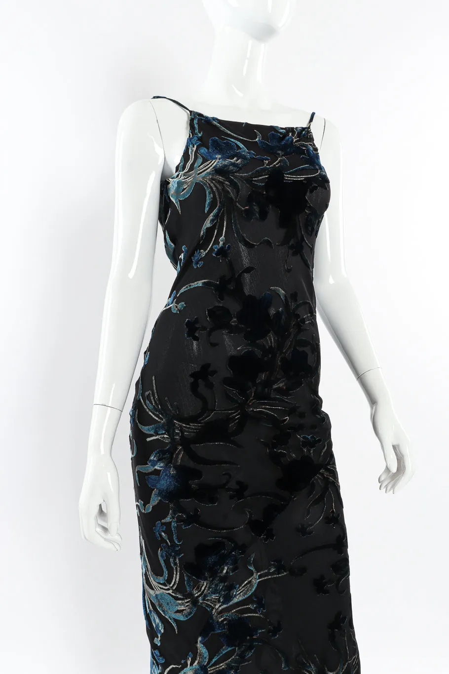 Floral Velvet Burnout Slip Dress