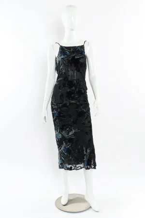Floral Velvet Burnout Slip Dress