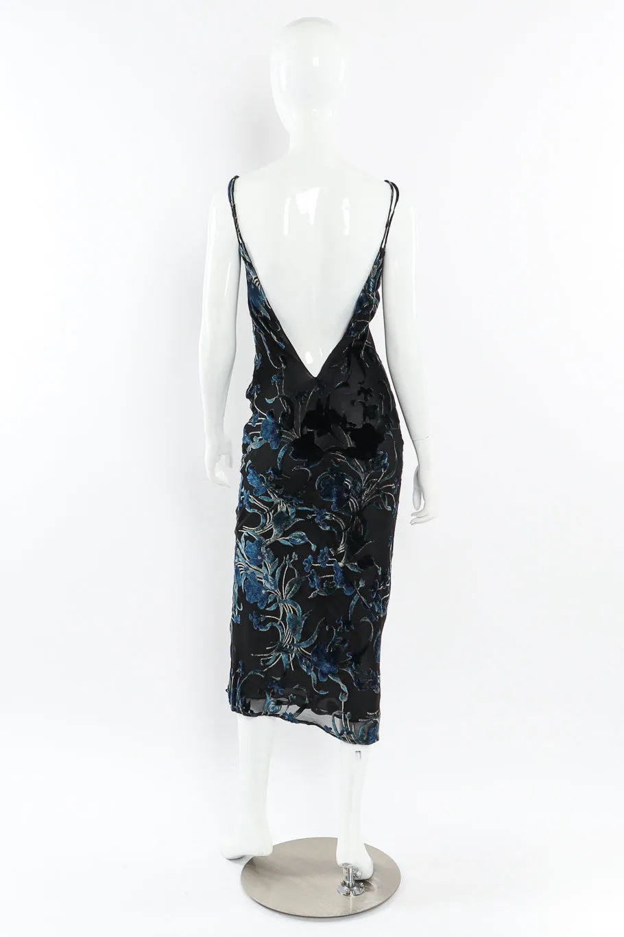 Floral Velvet Burnout Slip Dress