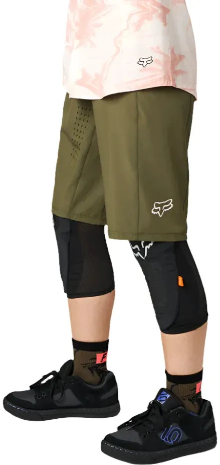 Fox WOMENS FLEXAIR LITE SHORT NO LINER - Olive Green