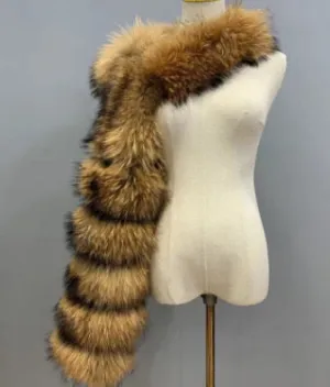 Foxy Brown -  Brown Faux Fur One Sleeve