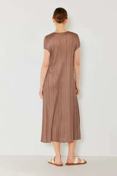 Hazel Blues® | Pleated Cap Sleeve A-Line Dress