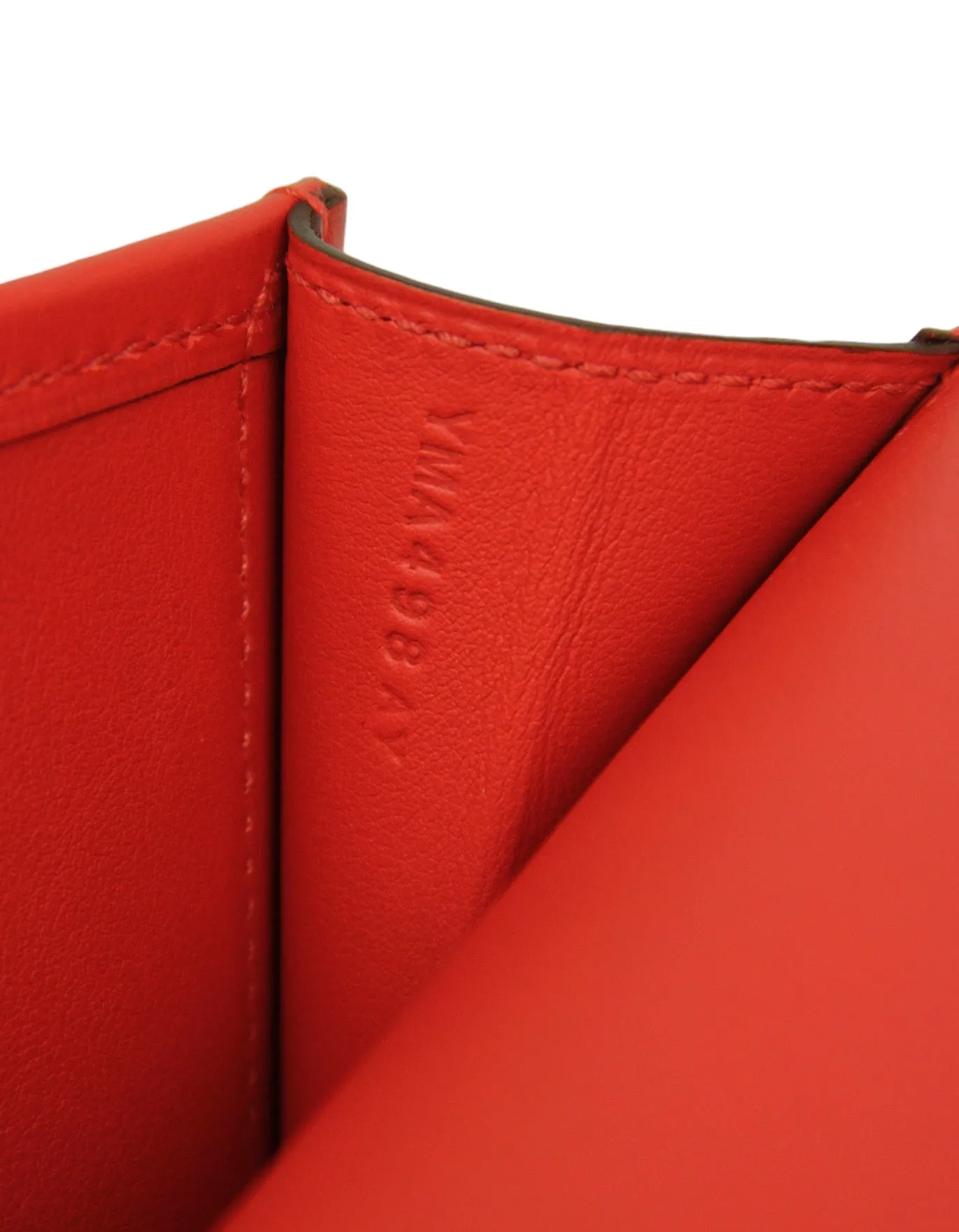 Hermes Rouge De Coeur Swift & Alligator Jige Elan Touch Clutch