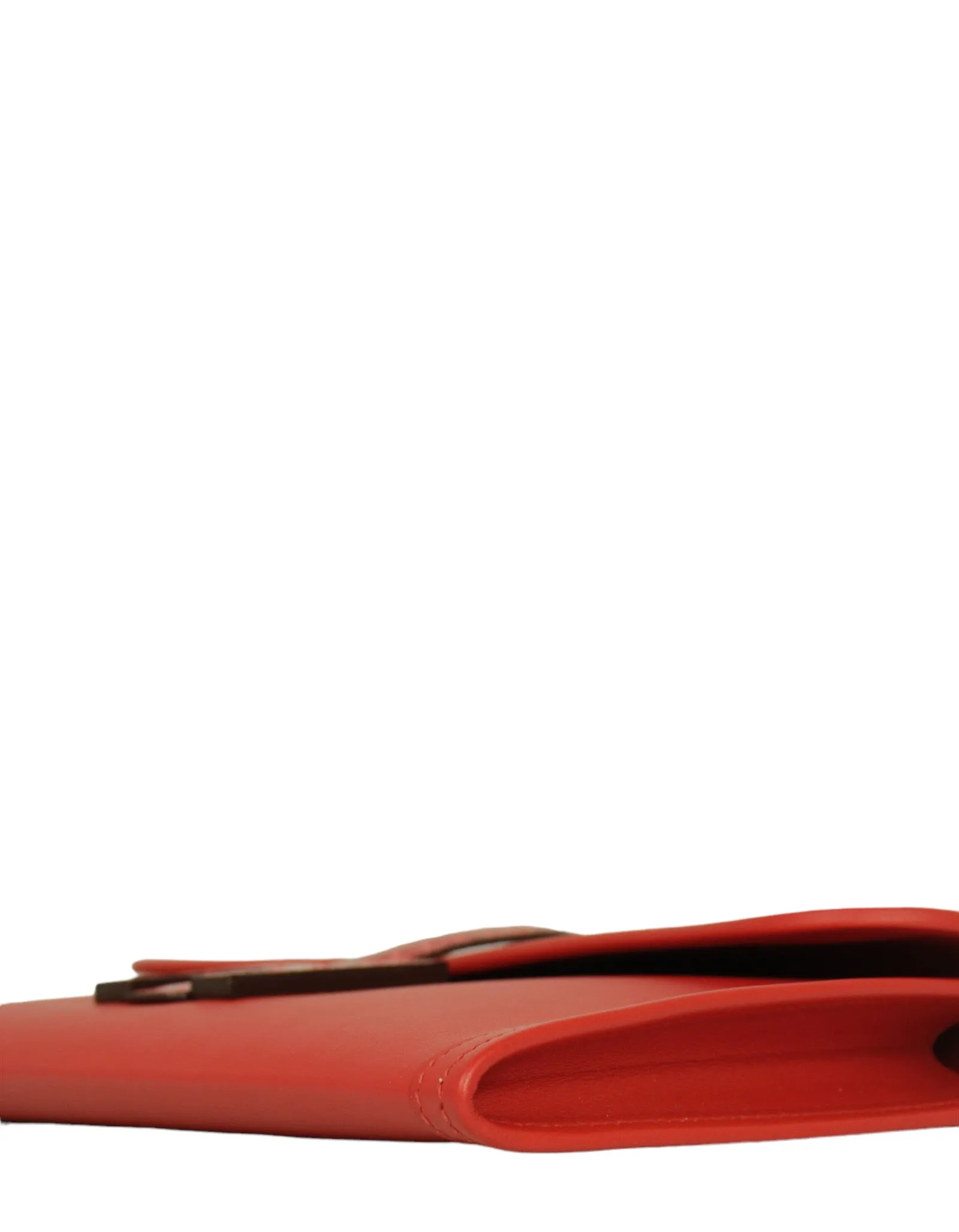 Hermes Rouge De Coeur Swift & Alligator Jige Elan Touch Clutch