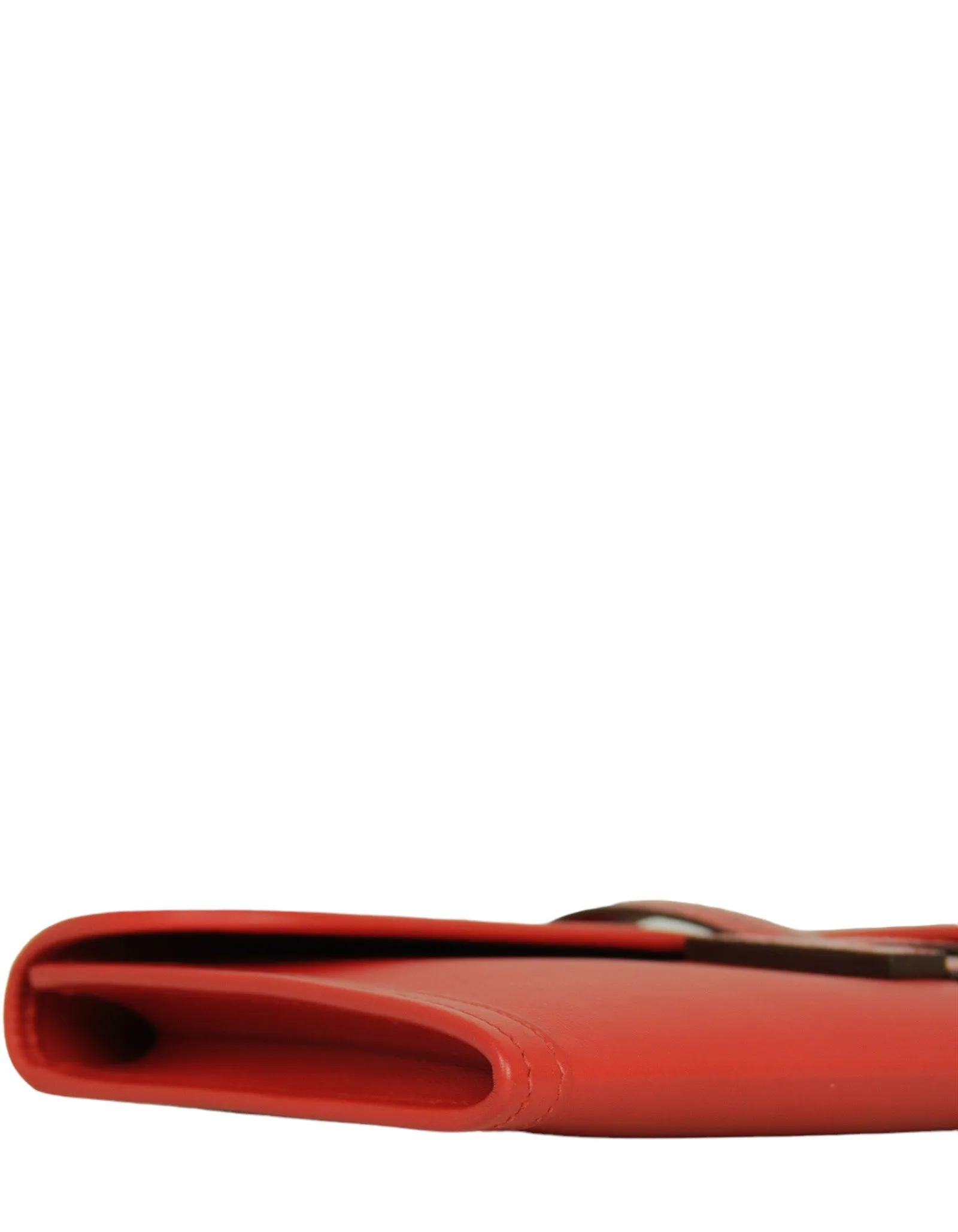 Hermes Rouge De Coeur Swift & Alligator Jige Elan Touch Clutch