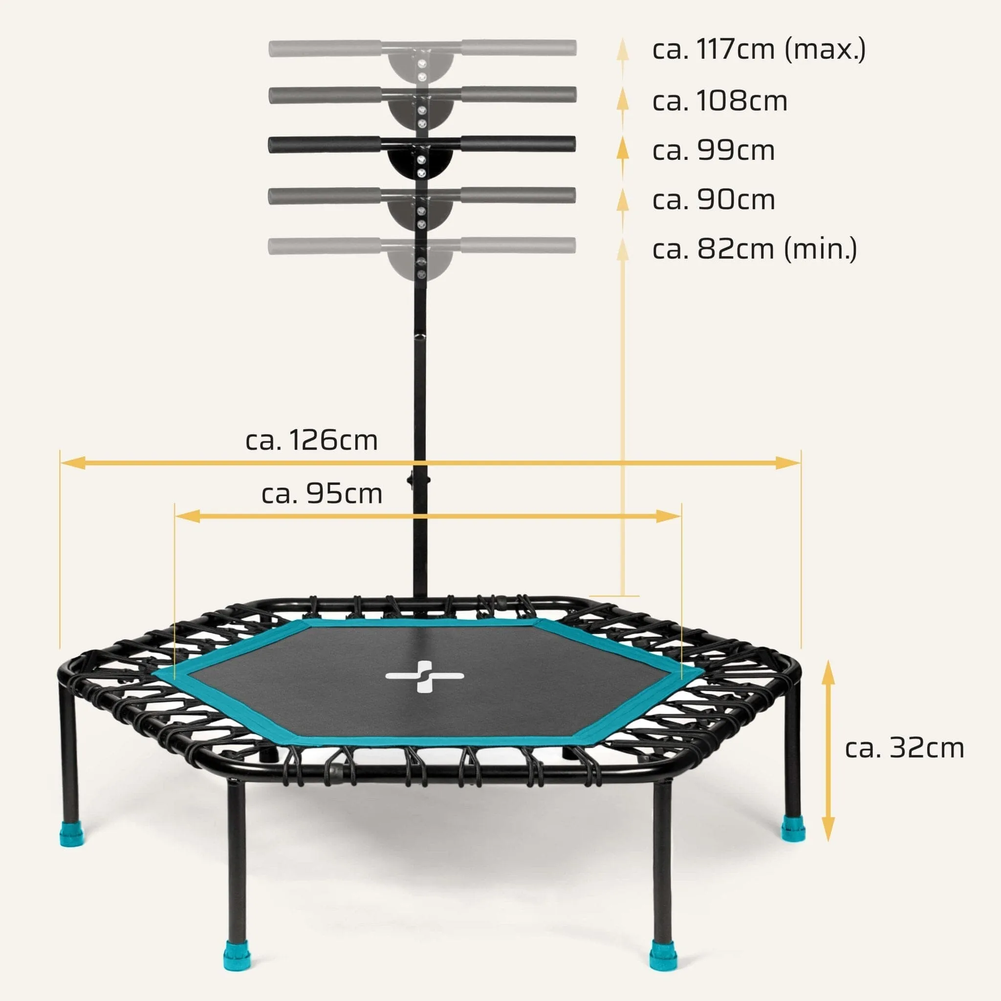 Höhenverstellbares Fitness Trampolin   6 Monate Gymondo