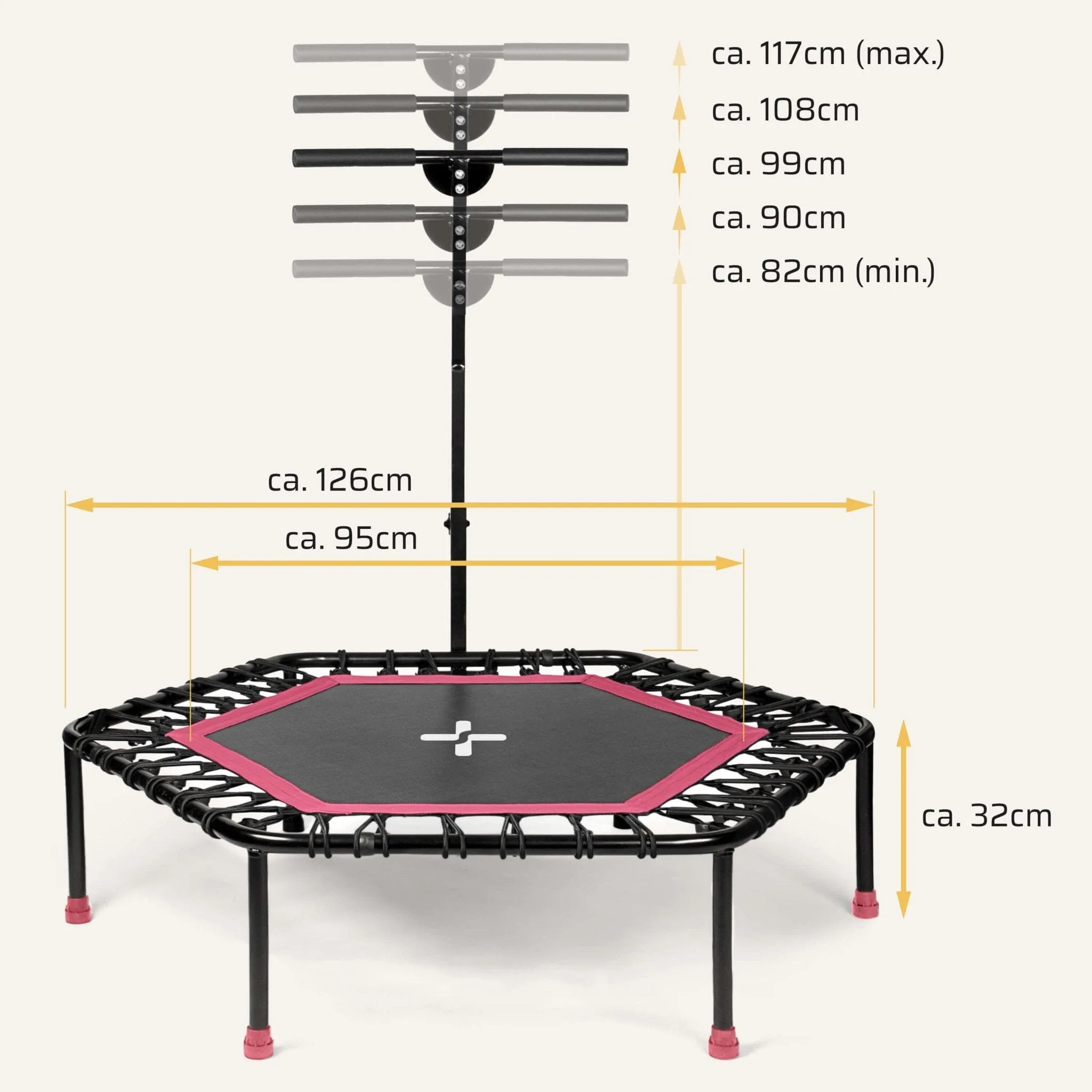 Höhenverstellbares Fitness Trampolin   6 Monate Gymondo