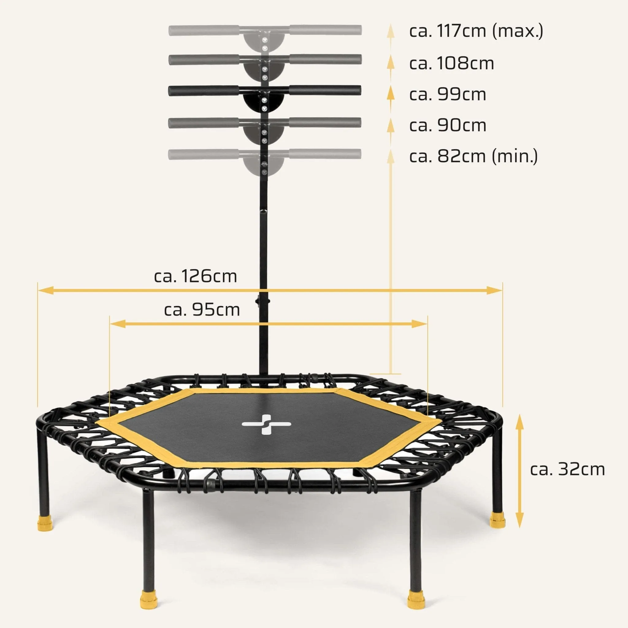 Höhenverstellbares Fitness Trampolin   6 Monate Gymondo