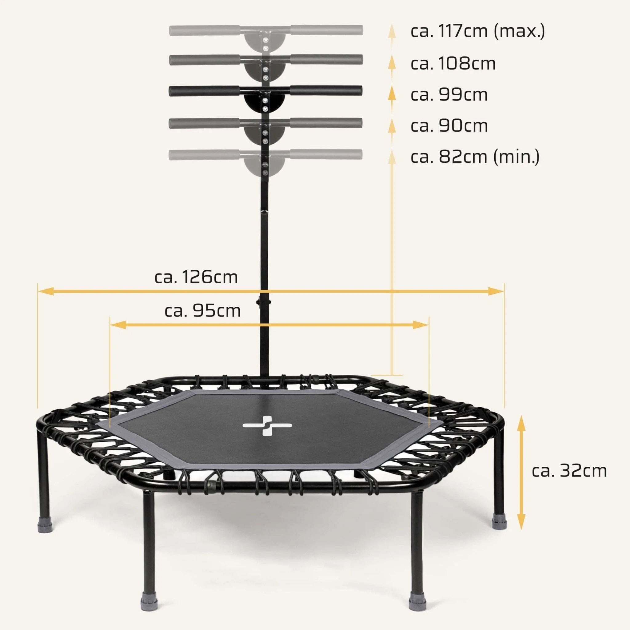 Höhenverstellbares Fitness Trampolin   6 Monate Gymondo