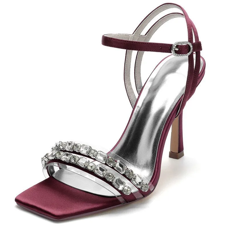 High Heel Crystals Wedding Sandals Shoes