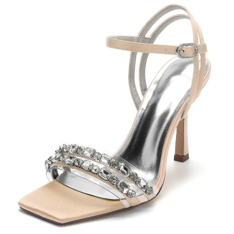High Heel Crystals Wedding Sandals Shoes