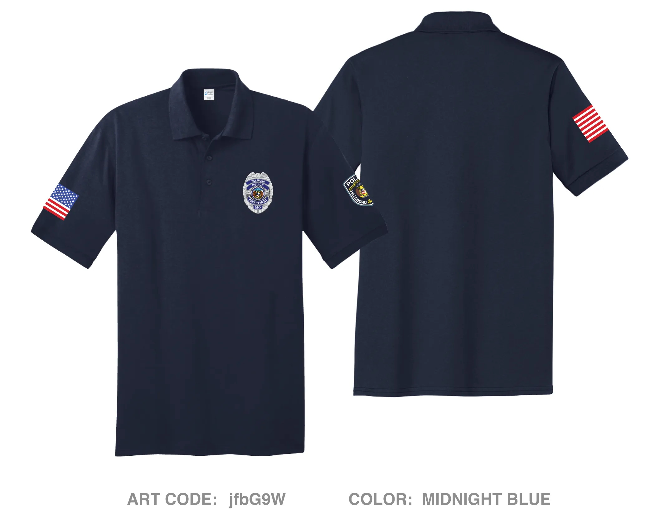 Hillsboro Police Department Hi-Tech Performance Men's SS Polo - jfbG9W