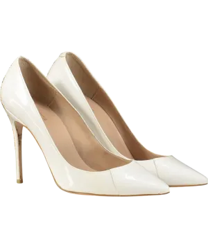 House of CB White Patent Leather Pointy Toe Heels UK 7 EU 40 👠