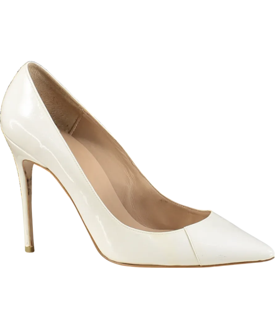 House of CB White Patent Leather Pointy Toe Heels UK 7 EU 40 👠