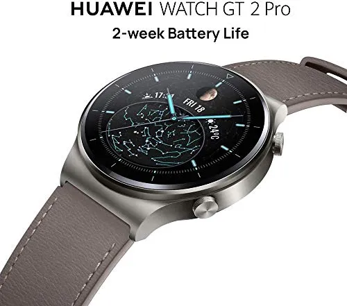 HUAWEI Watch GT 2 Pro Smartwatch, 1.39" AMOLED HD Touchscreen, 2-Week Battery Life, GPS and GLONASS, SpO2, 100  Workout Modes, Bluetooth Calling, Heartrate Monitoring, Grey